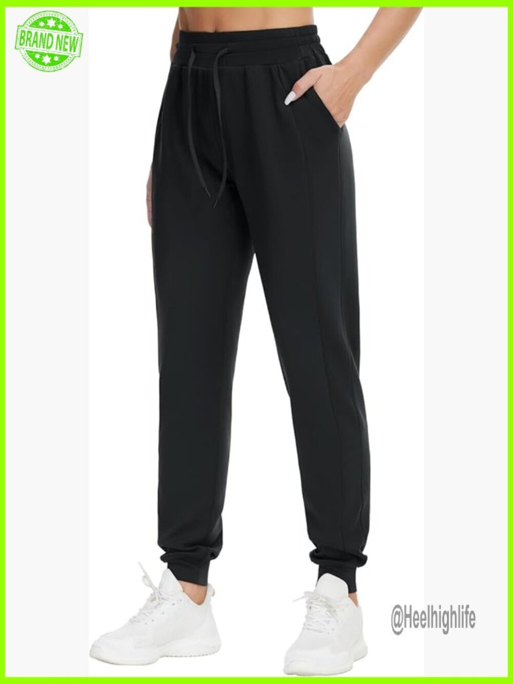 Women's Workout Joggers with Pockets, Tapered Sweatpants for Running Lounge